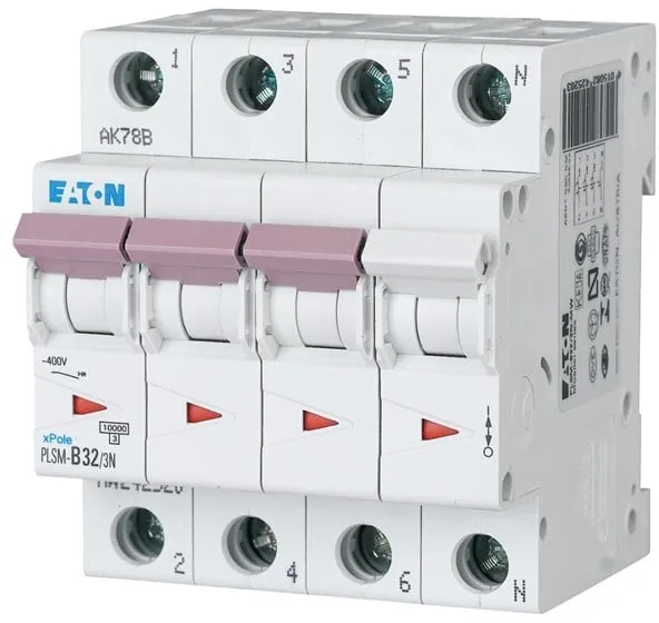 Eaton Automaattilaukaisin 32A 3P+N C 4M 6KA