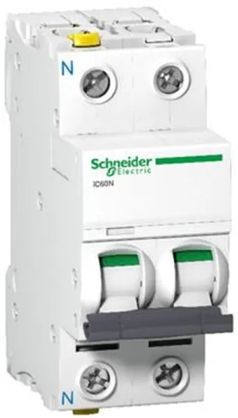 Schneider Electric Acti9 iC60N 1P-N 4A Kaksoisliitin C-ominaiskäyrä 6/10kA 230V Leveys 36mm