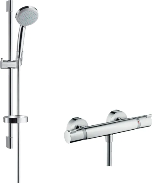 Hansgrohe Croma 100 suihkusarja Ecostat Comfort -suihkuhanalla, kromi