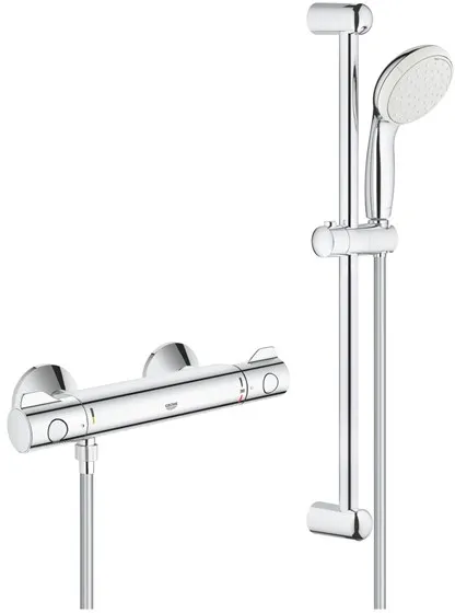 Grohe Tempesta II suihkusarja sis. Grohtherm 800 suihkuhana, kromi