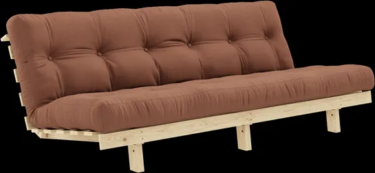 Karup Design Lean Vuodesohva Alpha-patjalla 130x200 Clay Brown/Raw
